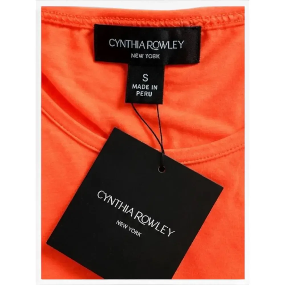 Cynthia Rowley Neon Coral Layering Tank Top Women’s S NWT